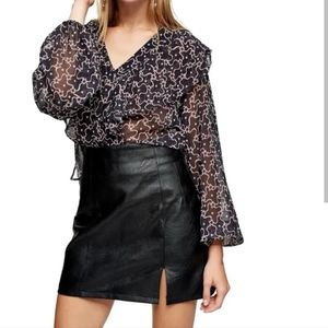 Topshop Star Ruffle Top